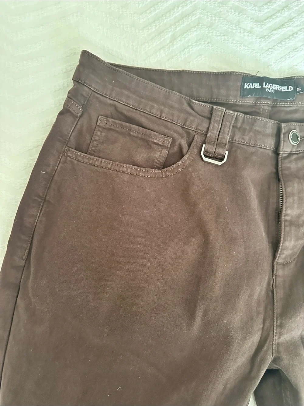 KARL LAGERFELD PARIS - Men's Casual Regular-Fit Pants 36x32 Brown
